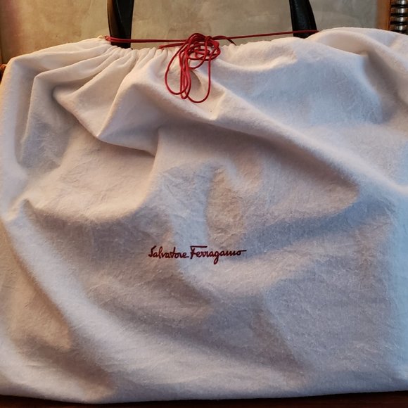 Awesome! Ferragamo Large Tote Handbag/ Black Fabric/Good Condition $1,350.00. - Picture 13 of 16